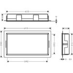 Полка ниша встраиваемая hansgrohe XtraStoris Original с рамой 30х60х10 см 56064670 матовый черный-фото2