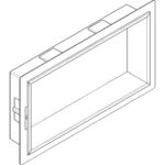 Полка ниша встраиваемая hansgrohe XtraStoris Original с рамой 30х60х10 см 56064670 матовый черный-фото4
