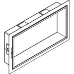 Полка ниша встраиваемая hansgrohe XtraStoris Original с рамой 30х60х10 см 56064670 матовый черный-фото5