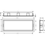 Полка ниша встраиваемая hansgrohe XtraStoris Original с рамой 30х90х10 см 56067700 матовый белый-фото3