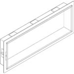 Полка ниша встраиваемая hansgrohe XtraStoris Original с рамой 30х90х10 см 56067700 матовый белый-фото5