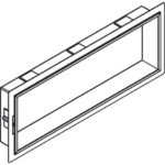 Полка ниша встраиваемая hansgrohe XtraStoris Original с рамой 30х90х10 см 56067700 матовый белый-фото6
