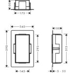 Полка ниша встраиваемая hansgrohe XtraStoris Minimalistic с рамой 30х15х10 см 56070700 матовый белый-фото3