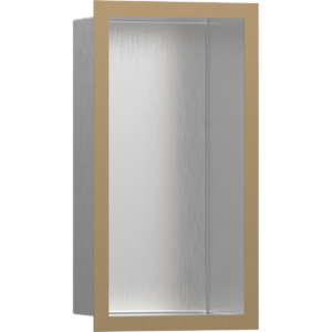 Полка ниша встраиваемая hansgrohe XtraStoris Individual с рамой 30х15х10 см 56094140 шлифованная бронза-фото1