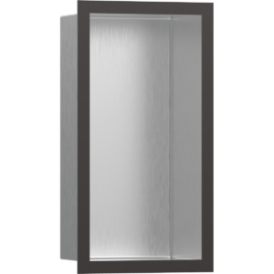 Полка ниша встраиваемая hansgrohe XtraStoris Individual с рамой 30х15х10 см 56094340 шлифованный черный хром-фото1