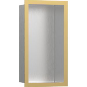 Полка ниша встраиваемая hansgrohe XtraStoris Individual с рамой 30х15х10 см 56094990 полированное золото-фото1