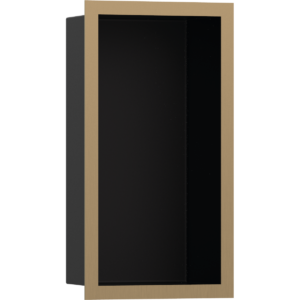 Полка ниша встраиваемая hansgrohe XtraStoris Individual с рамой 30х15х10 см 56095140 шлифованная бронза-фото1