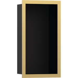 Полка ниша встраиваемая hansgrohe XtraStoris Individual с рамой 30х15х10 см 56095990 полированное золото-фото1