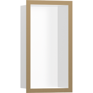 Полка ниша встраиваемая hansgrohe XtraStoris Individual с рамой 30х15х10 см 56096140 шлифованная бронза-фото1
