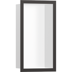 Полка ниша встраиваемая hansgrohe XtraStoris Individual с рамой 30х15х10 см 56096340 шлифованный черный хром-фото1