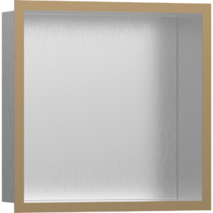 Полка ниша встраиваемая hansgrohe XtraStoris Individual с рамой 30х30х10 см 56097140 шлифованная бронза-фото1