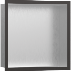 Полка ниша встраиваемая hansgrohe XtraStoris Individual с рамой 30х30х10 см 56097340 шлифованный черный хром-фото1