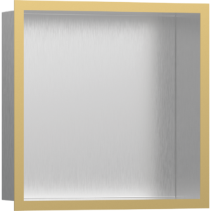 Полка ниша встраиваемая hansgrohe XtraStoris Individual с рамой 30х30х10 см 56097990 полированное золото-фото1