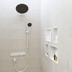 Полка ниша встраиваемая hansgrohe XtraStoris Individual с рамой 30х30х10 см 56098700 матовый белый-фото2