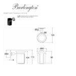 Подвесной стакан A2 CHR BLA Burlington Classic хром-фото3