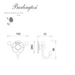 Тройной крючок  A47 CHR Burlington Classic хром-фото3