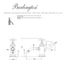 Смеситель однорычажный для биде 1 отв ручка - крестик хром Burlington Arcade ARC 2013 CHR цвет хром-фото5