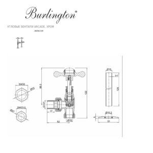 Угловые вентили Arcade Burlington ARCR6 CHR цвет хром-фото3