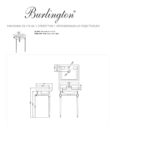 Раковина на 3 отверстия с хромированным подстольем Burlington Contemporary 575мм-фото5