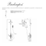 Душевая стойка верхний душ 230 мм BAF3S BNKL Burlington Avon цвет никель-фото3