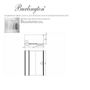 Душевой уголок 150 х 76 х 195 Burlington Classic C7S SoftClose хром-прозрачное-фото3