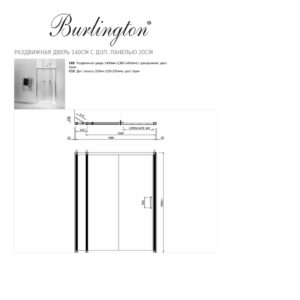 Раздвижная дверь в душ 160 х 195 Burlington Classic C8S SoftClose хром-прозрачное-фото3