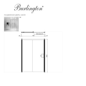 Раздвижная дверь в душ 140 х 195 Burlington Classic C8S SoftClose хром-прозрачное-фото3