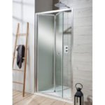 Душевой уголок 100 х 90 х 195 Burlington Bifold EBFSC1000 хром-прозрачное-фото1