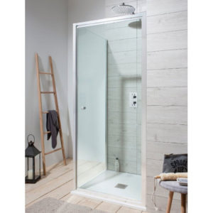 Дверь в душ распашная 80 х 195 Burlington Pivot EPDSC0800 хром-прозрачное-фото1
