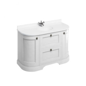Тумба со столешницей 134 см цвет белый FC4W + BW13 Burlington Classic 1340мм-фото1
