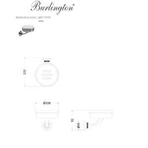 Мыльница Guild цвет хром GU005C Burlington Guild хром-фото3