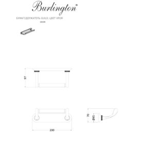 Бумагодержатель Guild цвет хром GU029C Burlington Guild хром-фото3