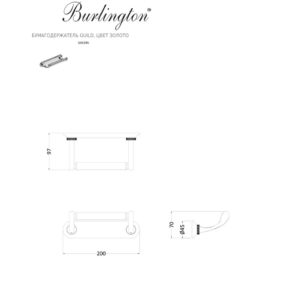 Бумагодержатель Guild цвет Золото GU029G Burlington Guild золото-фото3