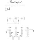 Смеситель для раковины на 3 отверстия Guild Золото Burlington Guild GU135DNG цвет золото-фото3