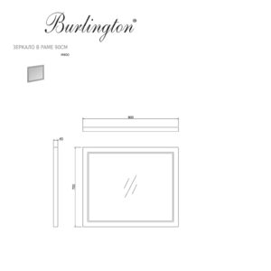 Зеркало в раме Burlington Classic 900мм-фото3