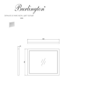 Зеркало в раме цвет Белый Burlington Classic 900мм-фото3