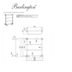 Полотенцесушитель Cleaver Burlington R6 CHR 64.2 x 72 цвет хром-фото3