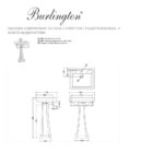 Раковина Contemporary с пьедесталом Regal и полотенцедержателем Burlington Regal B1 3TH размер 580*470-фото6