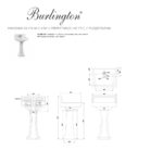 Раковина c пьедесталомBurlington Contemporary B1 UP 1TH размер 560*470-фото4