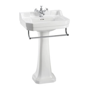 Раковина Edwardian с пьедесталом Regal и полотенцедержателем Burlington Regal B4 1TH размер 580*470-фото1Раковина Edwardian с пьедесталом Regal и полотенцедержателем Burlington Regal B4 1TH размер 580*470-фото2