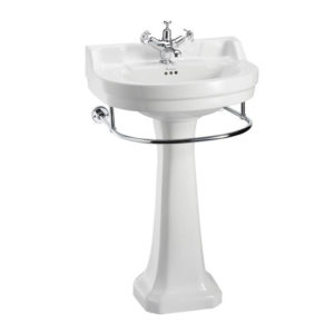 Раковина с пьедесталом и полотенцедержателем Burlington Edwardian B6 1TH размер 560*470-фото1Раковина с пьедесталом и полотенцедержателем Burlington Edwardian B6 1TH размер 560*470-фото2