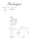 Раковина  с пьедесталом Burlington Britton CM0001 размер 450*400-фото4
