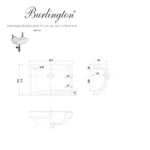 Раковина Burlington Riviera RIV8 2TH размер 450*320-фото6