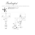 Смеситель для раковины на 1 отверстие Regent с донным клапаном Burlington Claremont CLR4 BLA цвет хром-фото4