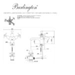 Смеситель для раковины на 1 отверстие с донным клапаном Burlington Claremont CL4 BNKL цвет никель-фото3
