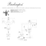 Смеситель для раковины на 1 отверстие Regent с донным клапаном Burlington Claremont CLR4-QT GOLD цвет золото-фото3