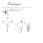Cмеситель для раковины на 1 отверстие с кнопкой Click-Clack Burlington Anglesey AN6 цвет хром-фото3