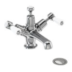 Смеситель для раковины на 1 отверстие с кнопкой Click-Clack Burlington Kensington KE6 цвет хром-фото1