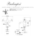 Смеситель для биде на 1 отверстие Regent с донным клапаном Burlington Claremont CLR13 BLA цвет хром-фото3