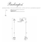 Душевая стойка с изливом верхний душ 150 мм T2WS Burlington Classic цвет хром-фото3
